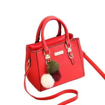 

PinShang Women Fashion Hairball Ornaments Shoulder Bag
