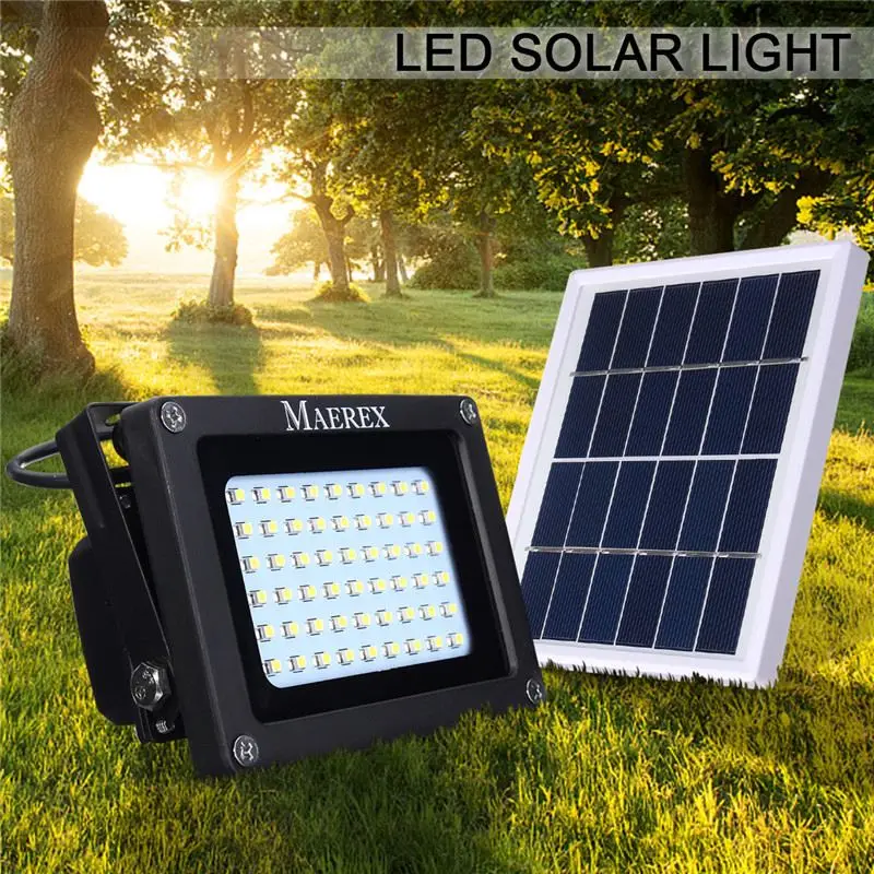 

Waterproof Solar Light Sensor IP65 54 Leds Flood Light Solar Panel LED Floodlight Outdoor Garden Security Wall Lamp