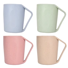 Экологичная Пшеничная солома футляр для зубной щетки Кружка для питьевой воды модные наклонные чашки