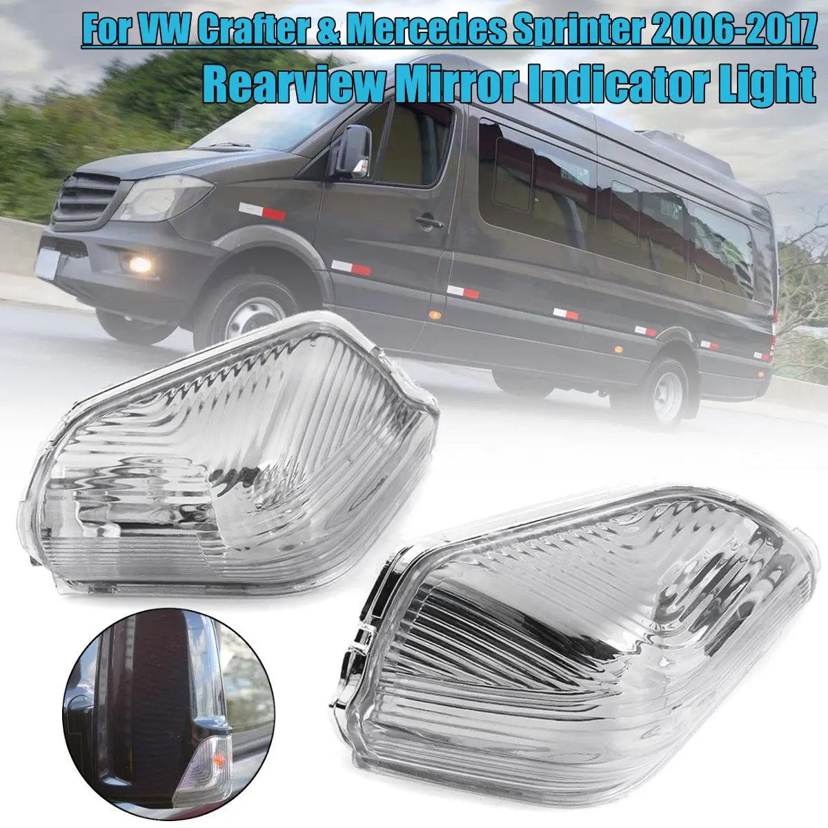 Для VW для crafter для Mercedes Sprinter 06-17 0018229020 1 шт. правый левый светодиодный передний указатель поворота бокового зеркала светильник лампа мигалка