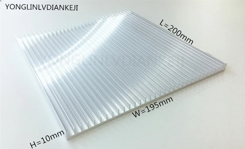 1 шт. алюминиевый радиатор/светодиодный алюминиевый pcb алюминиевый радиатор охлаждения 195*10-200 мм