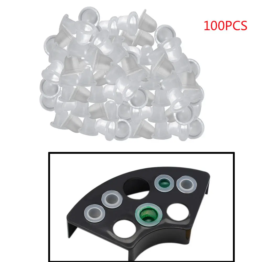 

100pcs Disposable Tattoo Ink Caps Equipment Microblading Equipment Tattoo Permanent Makeup Ink Cups Tattoo Supply Accesories