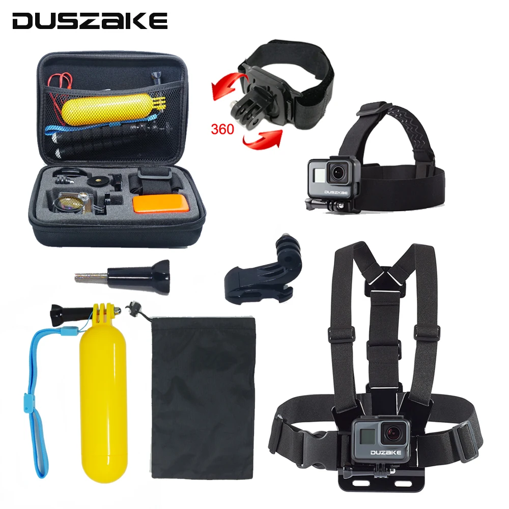 

Coolaxy DG28 Set For Gopro Accessories Strap For Go Pro Hero 7 6 Xiaomi Yi 4K Case For Gopro Accessories Mount For Go Pro Hero 5