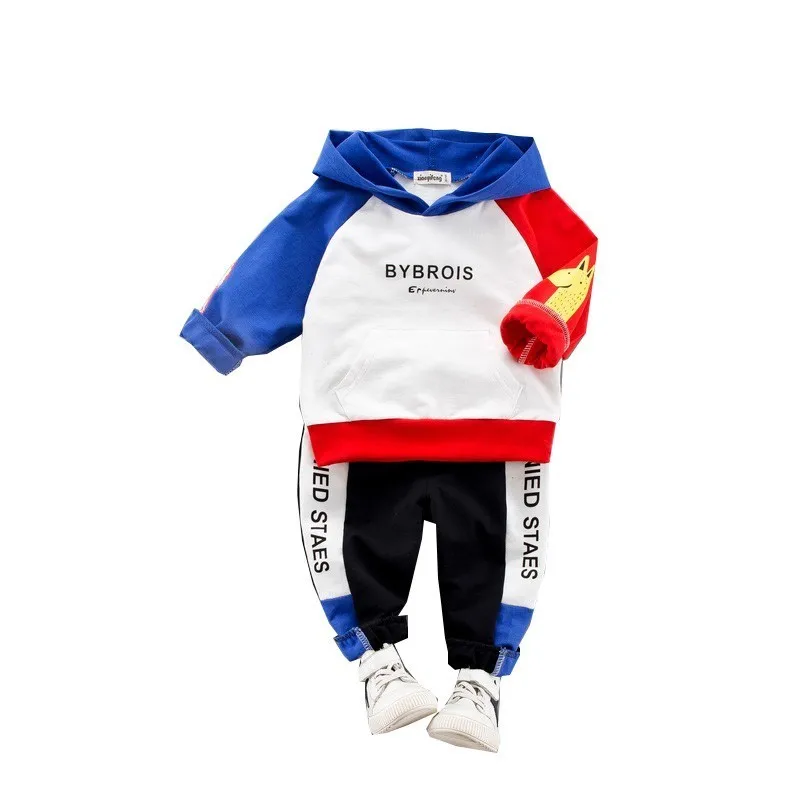 2PCS Newborn Baby Kids Boy Hooded Tops Blouse+Pants Tracksuit Outfits Clothes US