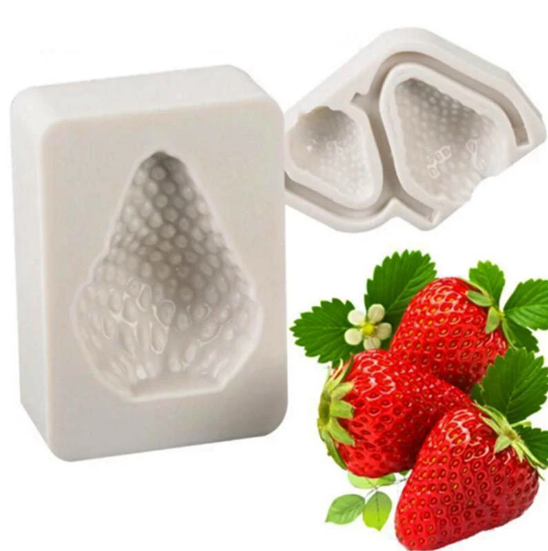 

Strawberry Fondant Cake Liquid Silicone Mould Simulation Fruit Silicone Cake Chocolate Mould DIY Sugarcraft Baking Pastry Tool