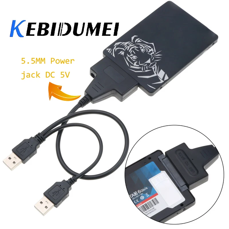 USB 2 0 22 Pin кабель SATA KEBIDUMEI кабели для подключения жесткого диска компьютера к 15 + 7