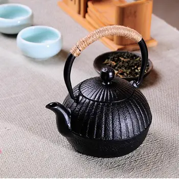 

550ml Mini Iron Teapot Steel Tea Pot Cast Iron Kettle Teapot Chinese Style Tea Set For Coffee Shop Supplies