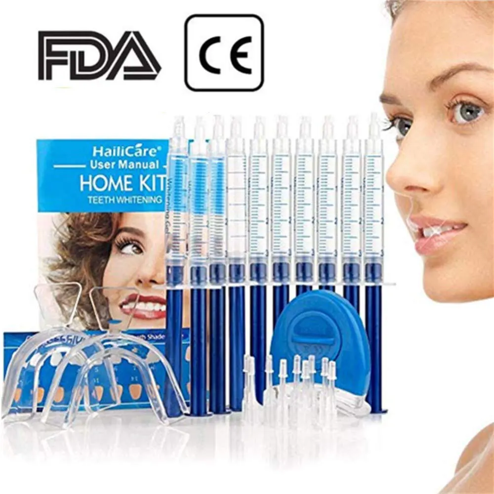 En Ligne 10 pièces blanchiment des dents 44% peroxyde système de blanchiment dentaire Oral Gel Kit blanchiment des dents équipement dentaire