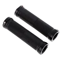 1 пара велосипедных ручек Сверхлегкий для езды на велосипеде, MTB велосипед резиновые алюминиевого сплава руль Анти-занос, удар-поглощая деталь для велосипеда 13,3 см - изображение