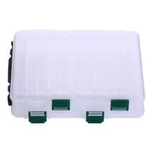 Двухсторонний 10 контейнер для рыболовных приманок коробка пластиковый гольян кривошипный крючок приманки снасти ящик для хранения рыболовные коробки