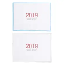 2019 Calendar Pads Desktop Notepad Business Office Memorandum Creative Refreshing Plan Desk Calendar Office Supplies zakka miditerranean sea wooden desk calendar desktop to do list daily planner book office desk supplies standing school