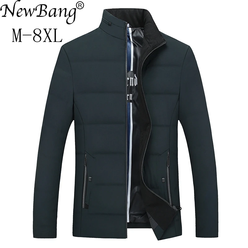 Бренд NewBang 5XL 6XL 7XL 8XL плюс мужской зимний пуховик на утином пуху теплая Толстая