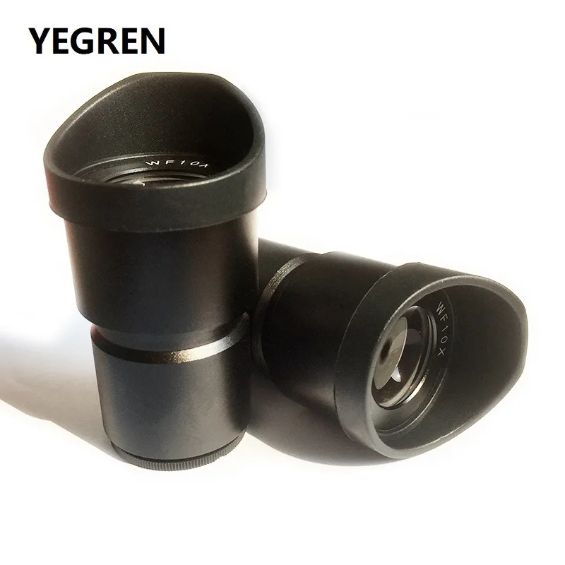 

Pair WF10X Wide Field Eyepiece Optical Lens for Stereo Microscope with Mounting Diameter 30mm or 30.5mm with Rubber Eye Cups
