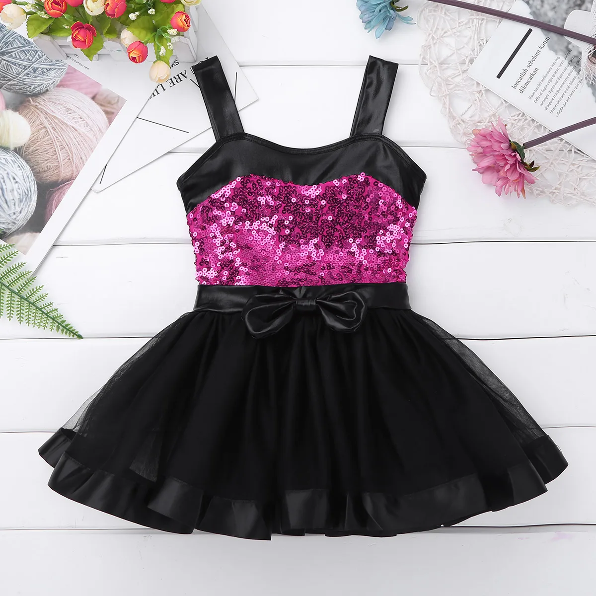 

Girls Kids Dance Dress Ballet Tutu Dress Gymnastics Leotard Ballerina Dancewear Noble Party Costume Vibrant Cheerleading Outfit