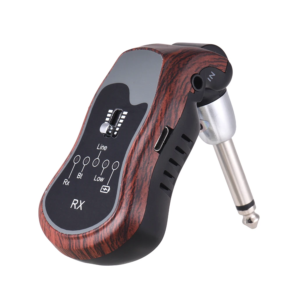 UHF Guitar Wireless System Transmitter + Receiver 10 Channels Built in