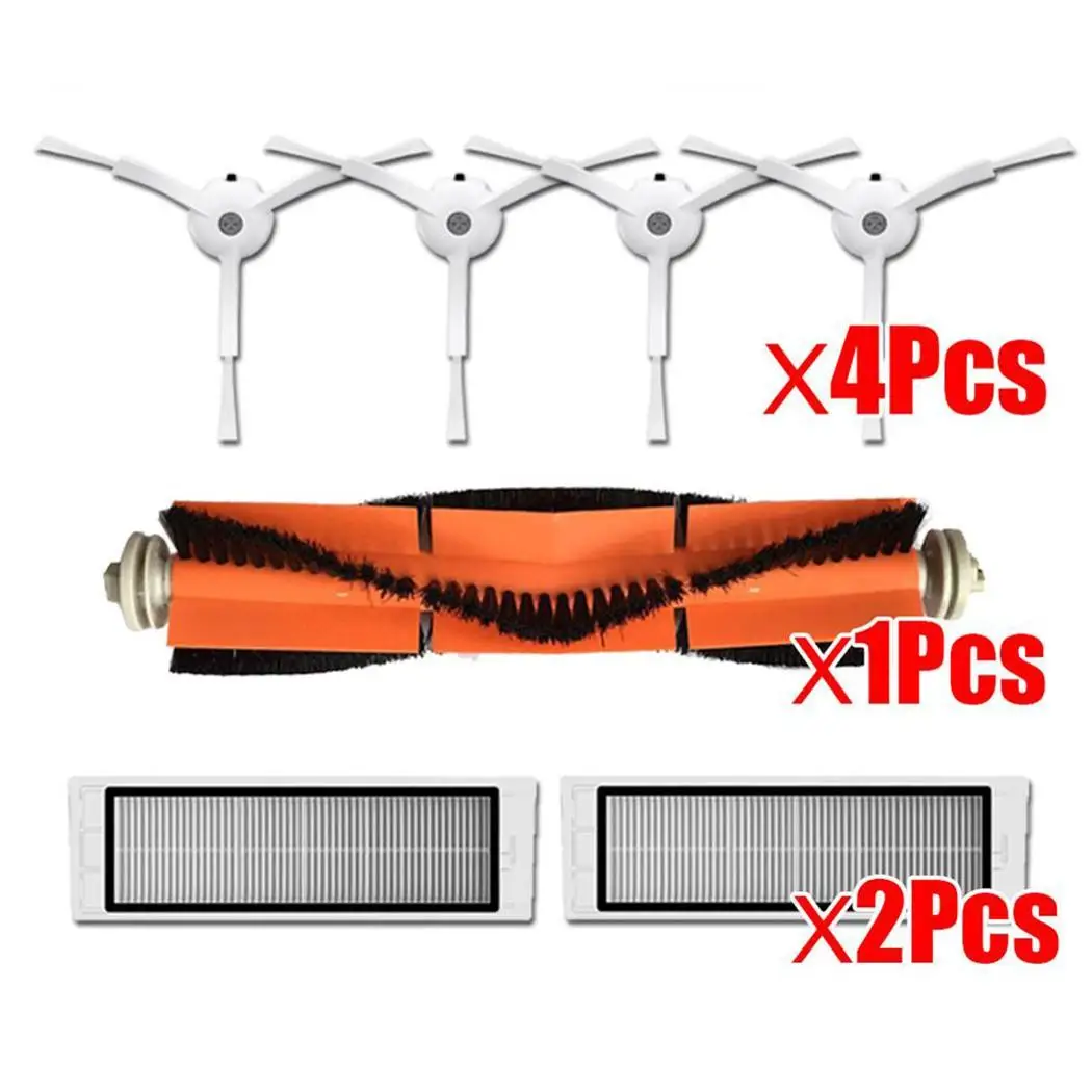 Новый 2 шт. улучшенная версия моющимся hepa фильтр + 4 шт. боковая щетка + 1 шт. Главная щетка для Xiaomi Mi робот Roborock S50 S51 части