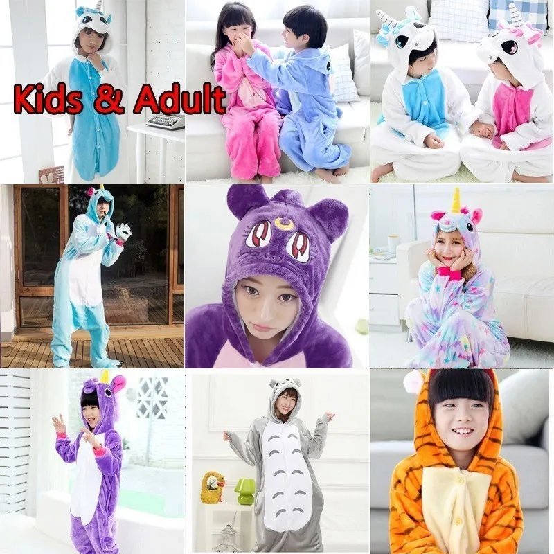 

Kigurumi Panda Blanket unicornio onesie kids Flannel Unicorn family pajamas animal Jumpsuit unicorn pajamas pijama de unicornio