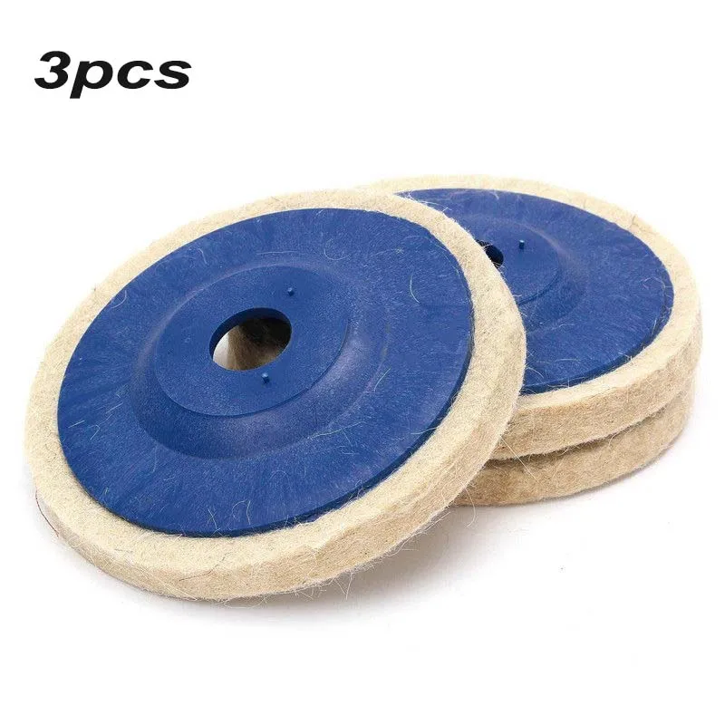 

4Round Wool Felt Polishing Wheel Pad Woodworking Grinder Buffing Grinding Disc