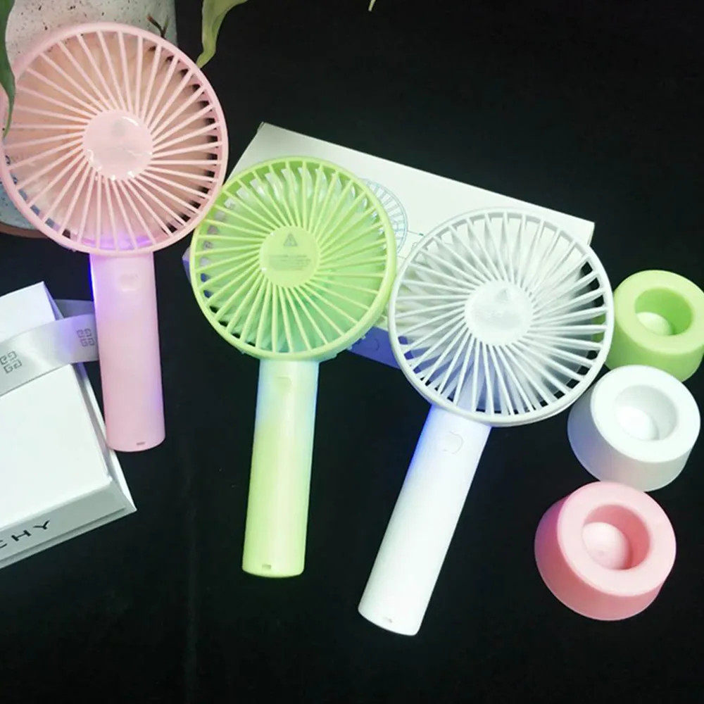 

USB Handheld Desktop Small Fan Portable USB Fan Mini Fan Hand-Free Rechargeable Small Desk Desktop USB Fan for Office School