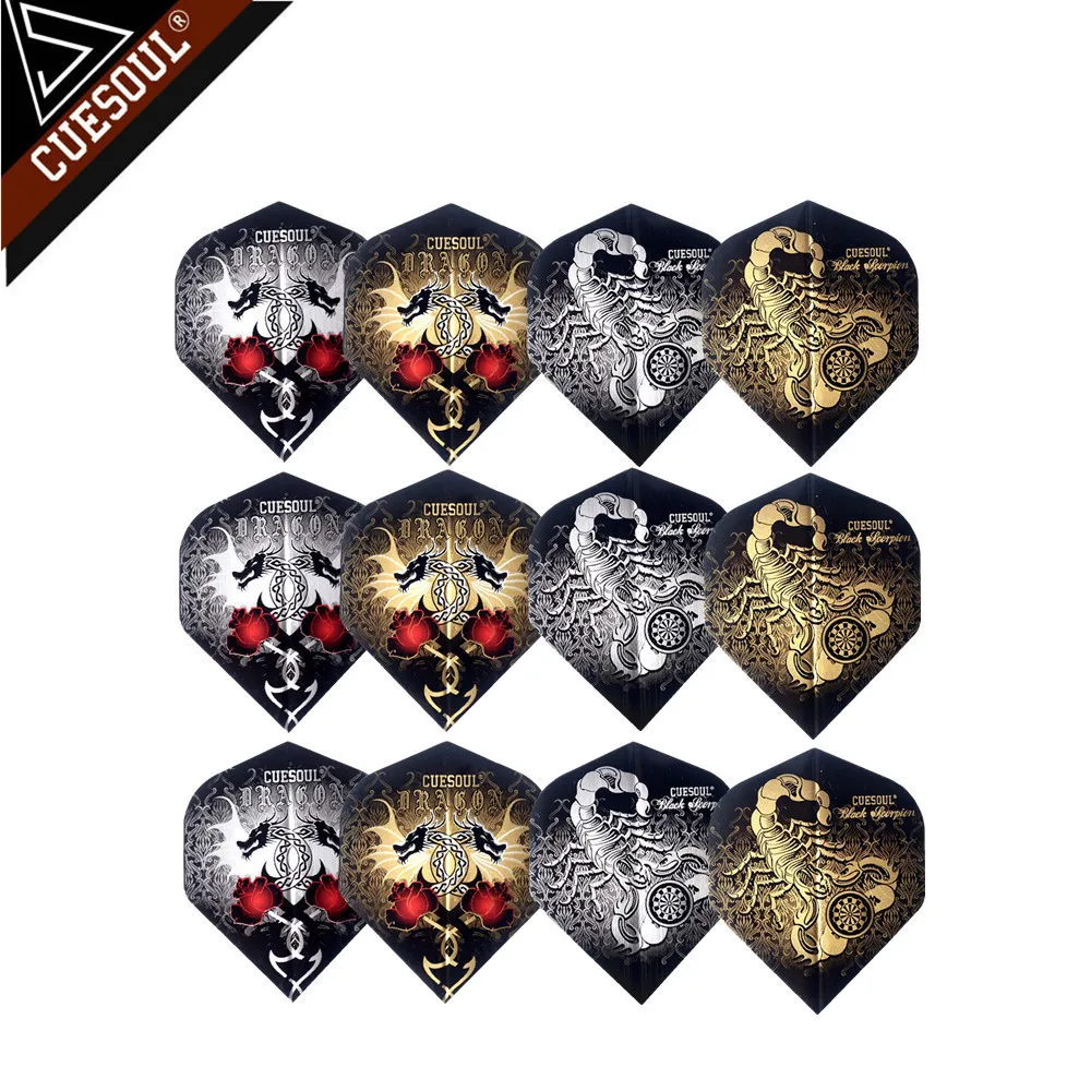 

Hot 12pcs 4 styles Professional Dart Flights For Soft Tip Darts And Steel Tip Darts With Very Good Quality