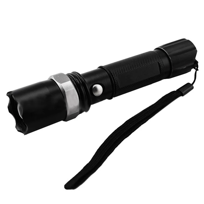 

Traffic stick baton LED flashlight with strobe mode, wristband lanyard rotating zoom glare flashlight baton flashlight glare a
