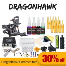 Complete Tattoo kits 8 wrap coils guns machine 1/6oz black tattoo ink sets power supply disposable needle free shipping complete tattoo kits 8 wrap coils guns machine 1 6oz black tattoo ink sets power supply disposable needle free shipping