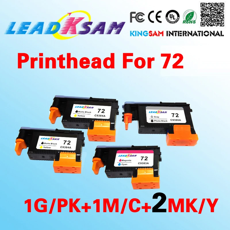 Печатающая головка LeadKsam 4 шт. совместима с hp72 Designjet T610 T770 T790 T795 T1100 T1120 T1120ps|for hp