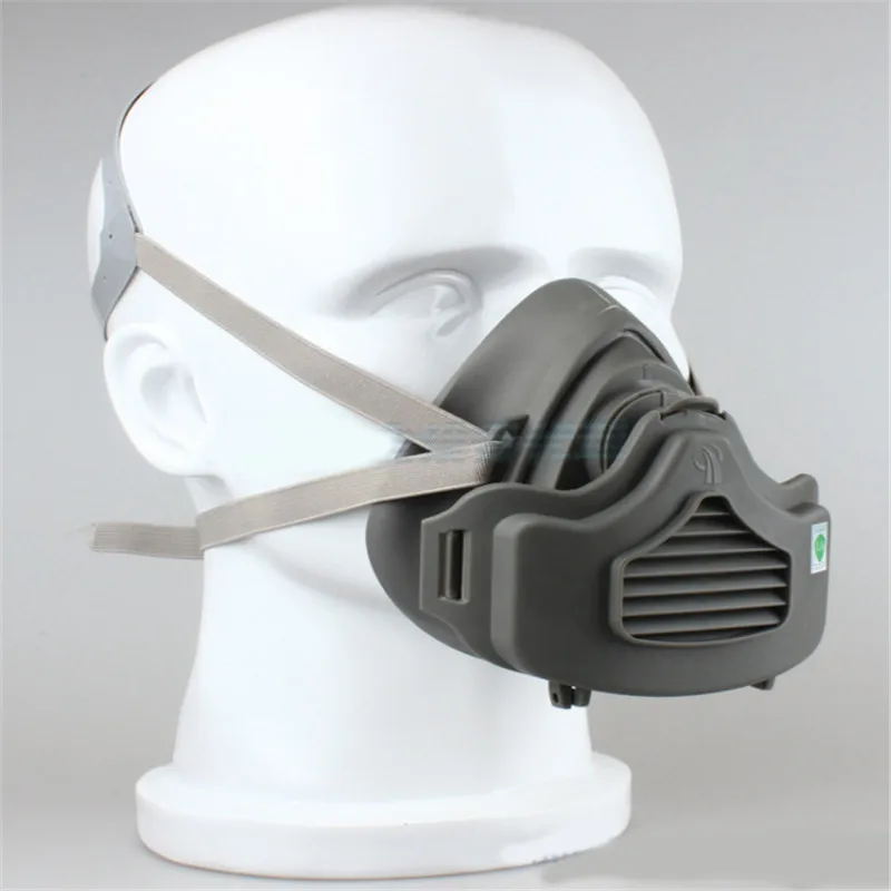 

Professional Half Mask Dust-proof Spray Paint Gas Mask Respiratory Protection Safety Work Activated Carbon Filter Box Dust Mask