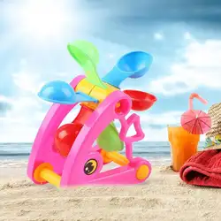Летние игрушечная ветряная мельница Waterwheel игра песок вода игрушки для купания для бассейна и ванной песчаный пляж инструменты для
