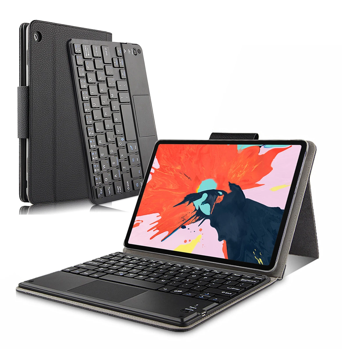 

For iPad Pro 11 Inch 2018 Detachable Tablet Keyboard Case PU Leather Tablets Case Set with Wireless Keyboard Protective Cover
