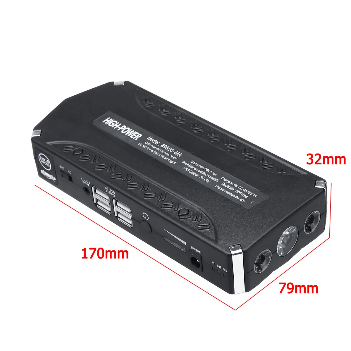 89800mAh Car Jump Starter Power Bank 800A Portable 4USB Car Battery Booster Charger 12V Starting Device Petrol Diesels