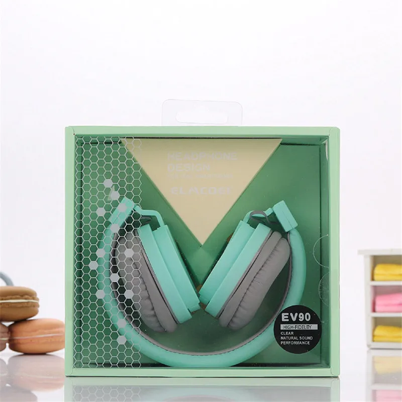 Cute Headphones Candy Color Foldable Kids Headset with Mic Earphone for Mp3 Smartphone Girl Children Xiaomi Birthday Gifts