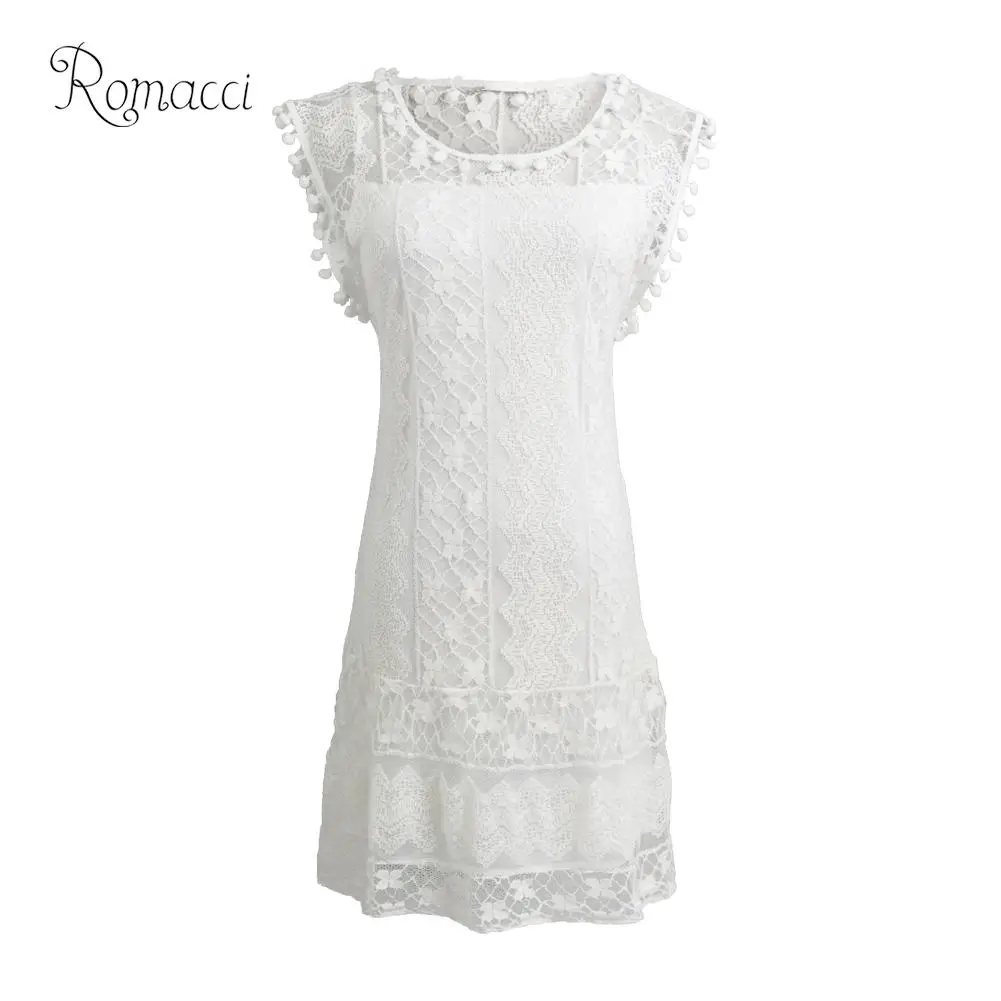 Женское короткое платье с кисточками Romacci 5XL размера плюс повседневное пляжное