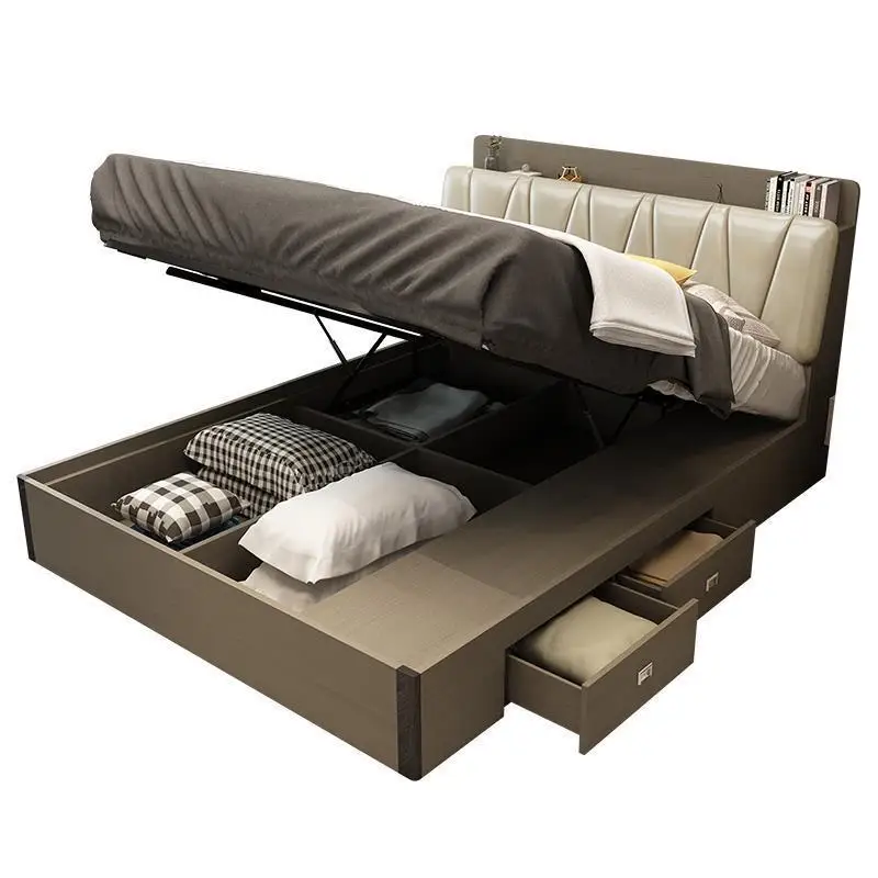 Modern Yatak Odasi Mobilya Single Mobili Lit Enfant Meuble Maison Leather bedroom Furniture De Dormitorio Cama Mueble Bed