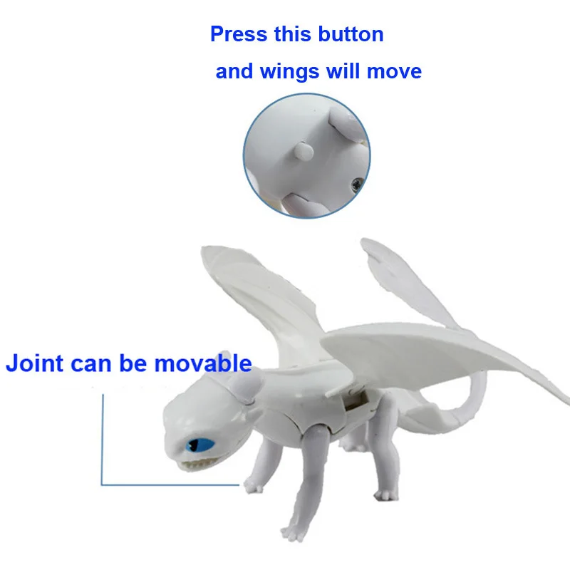 Как приручить дракона 3 черный/белый Беззубик Дракон Ночная фурия светильник Fury фигурка модель игрушки для мальчика подарок на день рождения