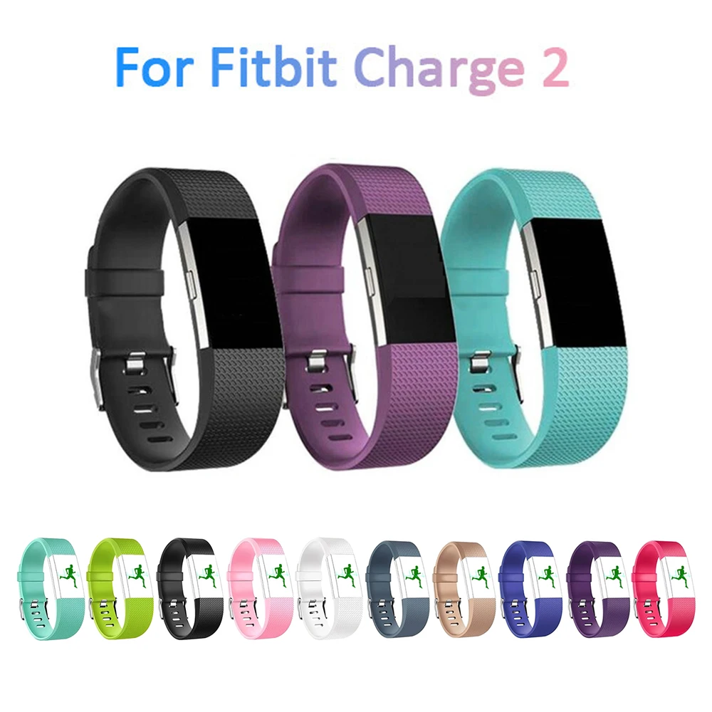 Мягкий силиконовый 3D Замена ремни для Fitbit Charge 2 диапазона красочные Smartwatch Спорта