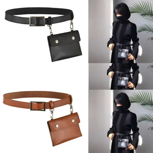 2019 Women Belts Leather Fanny Pack Waist Belt Bag Purse Hip Pouch Travel Ladies Femme ...