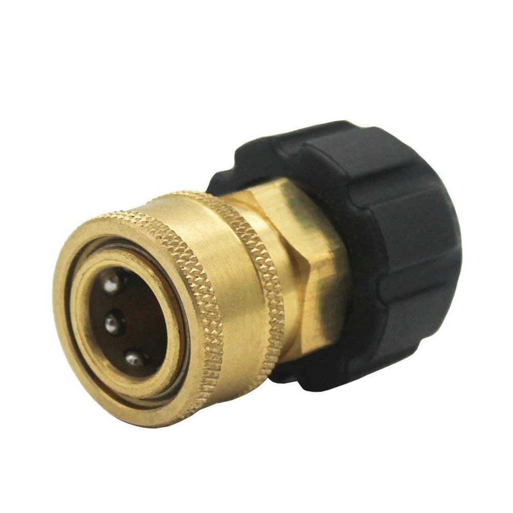 

BMBY-3/8inch Quick Connect NPT to M22 14mm Metric Fitting for High Pressure Washer Gun and Hose, TWIS285
