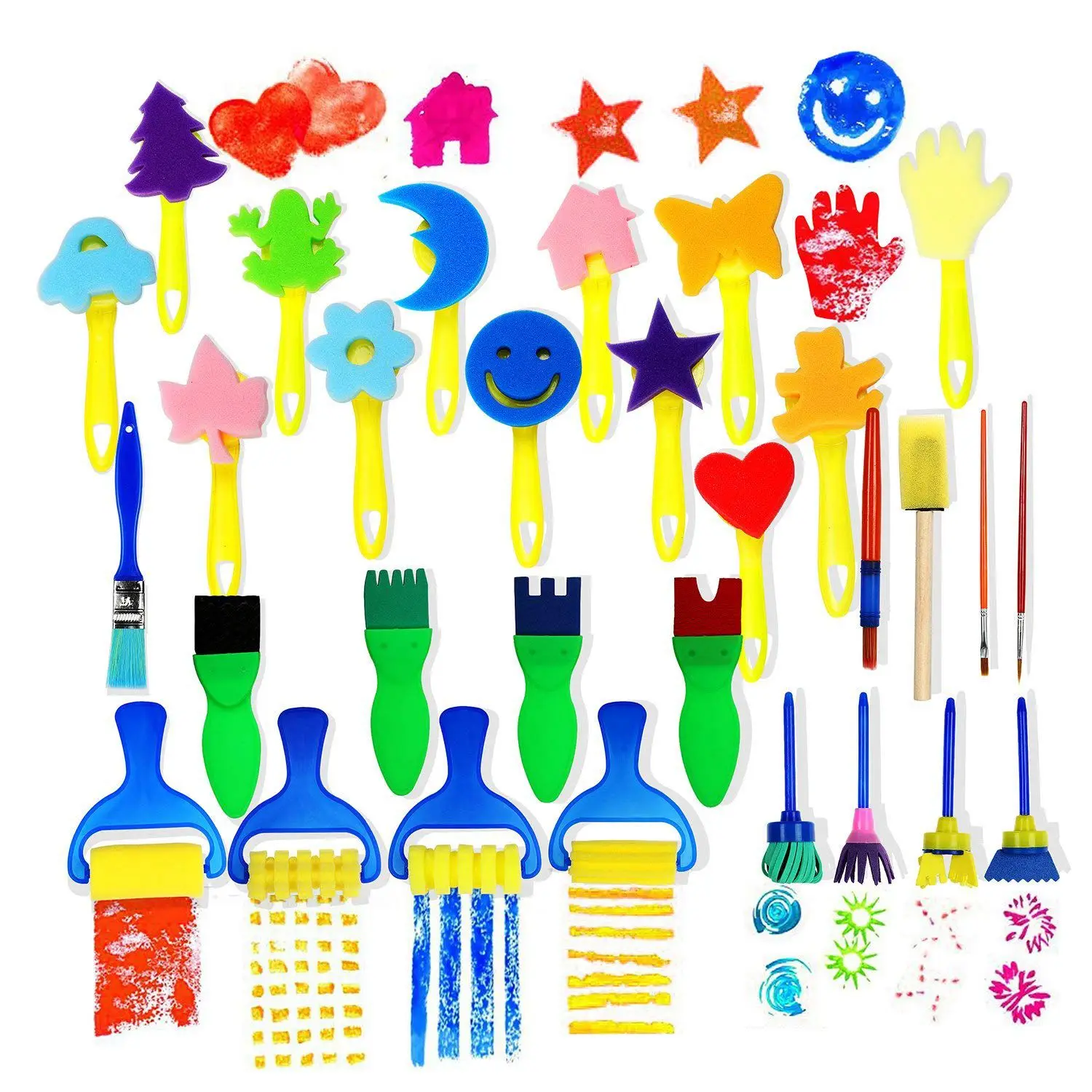 

30pcs Children Sponge Paint Brushes Drawing Tools for Children Early Painting Arts Crafts DIY