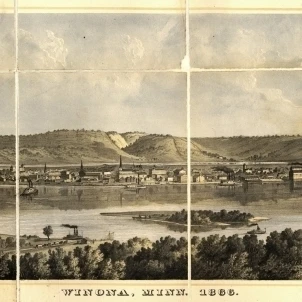 Винтажная карта Winona Minnesota 1867 County постер печать (24x36) | Дом и сад