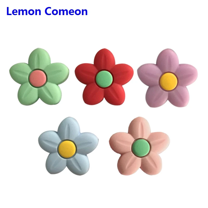 Lemon Comeon 5 шт. силиконовые бусины Детские трофеи цветок Форма BPA бесплатно прорезывания зубов игрушечные лошадки еда класс крошечные