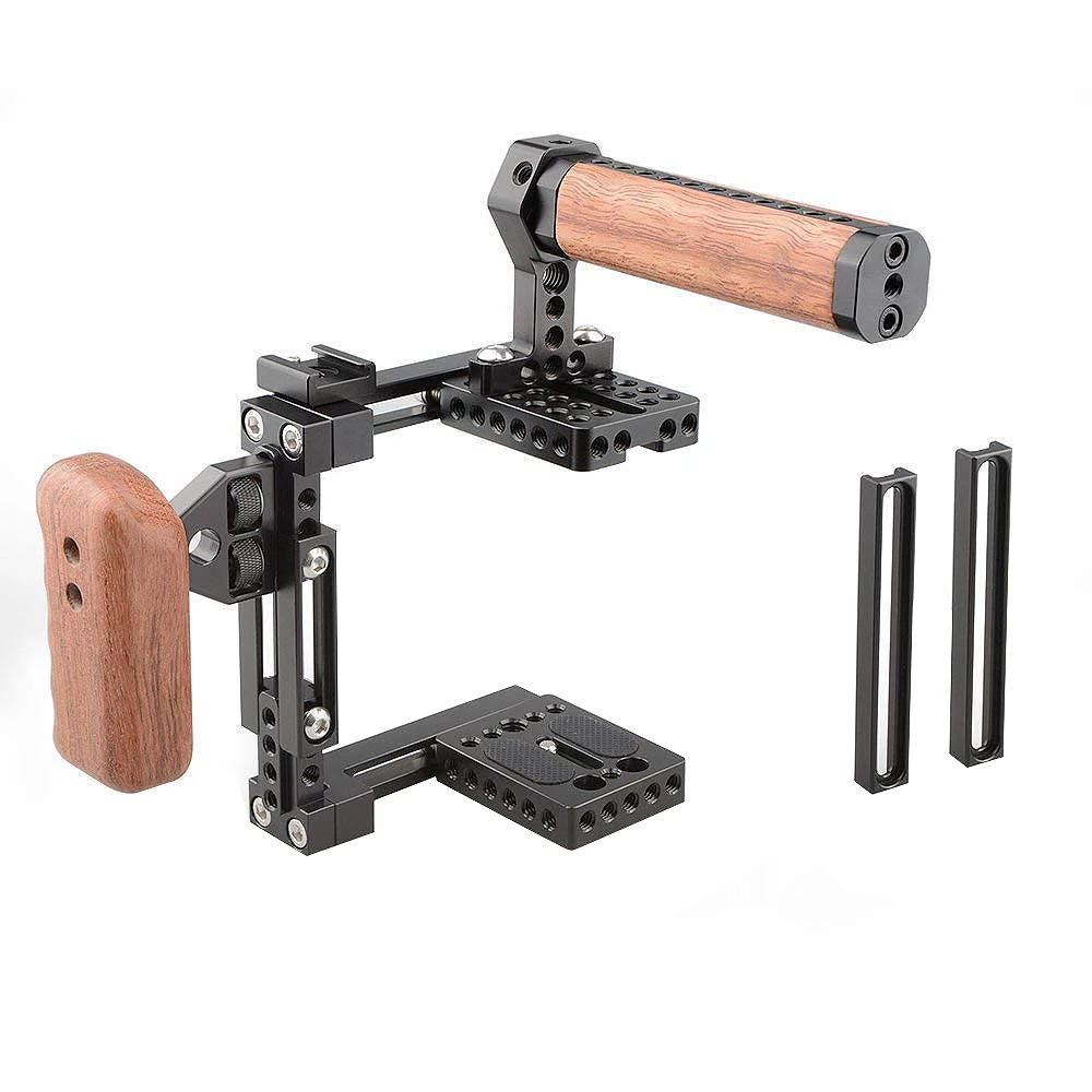 Universal Adjustable Camera Cage Fit for Right Handle and Left Handle Camera(Only Come with Left Ha
