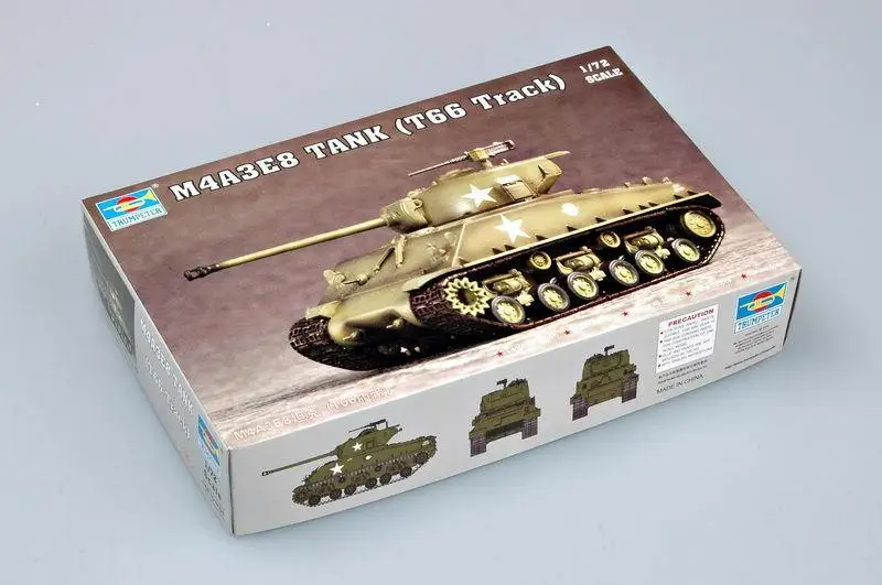 Бак Trumpeter 1/72 07225 M4A3E8 (трек T66)|Наборы для сборки моделей| |