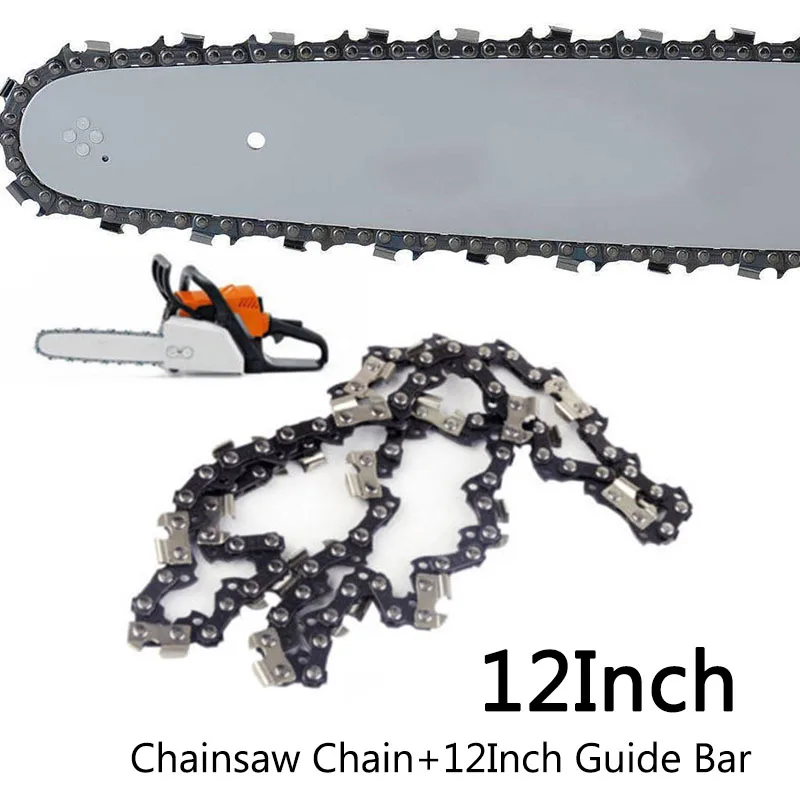 

12 Chainsaw Guide Bar + 3/8 LP 50DL Saw Chain Set For STIHL MS170 MS180 MS181