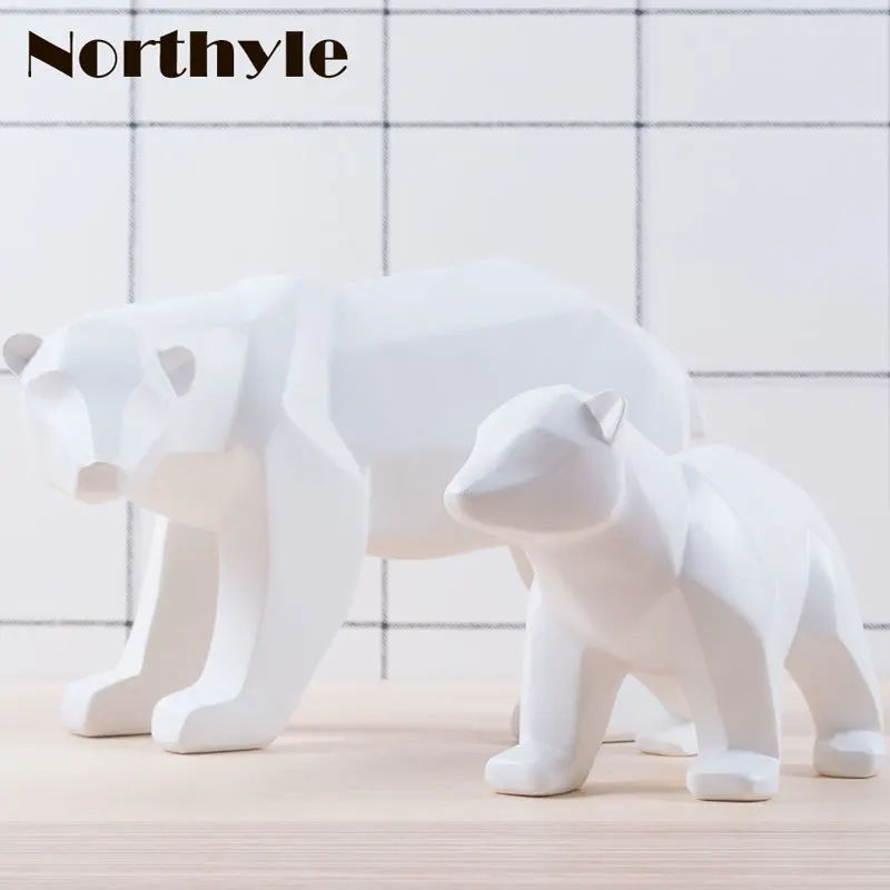 Бумага складной смолы Polar Bear фигурка украшение дома подарок для Домашний Декор