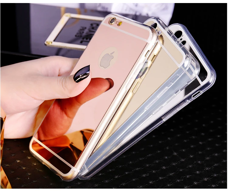 Чехол для Телефона iPhone X 8 7 Plus роскошный зеркальный чехол XS 6S 6 5S 5 SE 4S 4 задняя