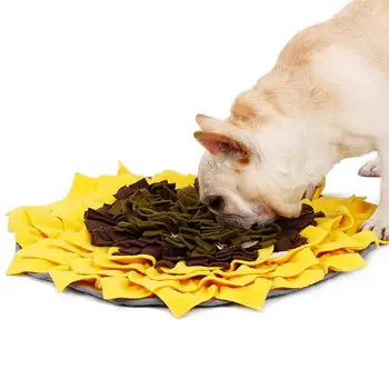 

Pet Toys Dog Sniffing Mat Sunflower Shape Dog Sniffing Mat Feeding Training Pad Dog Release Stress Training Blanket New 2019