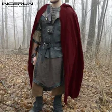 INCERUN, Панк Тренч, мужские длинные пальто, плащ, куртка в стиле хип-хоп, верхняя одежда, винтажная накидка, Мужская одежда, ветровка, модная Moletom