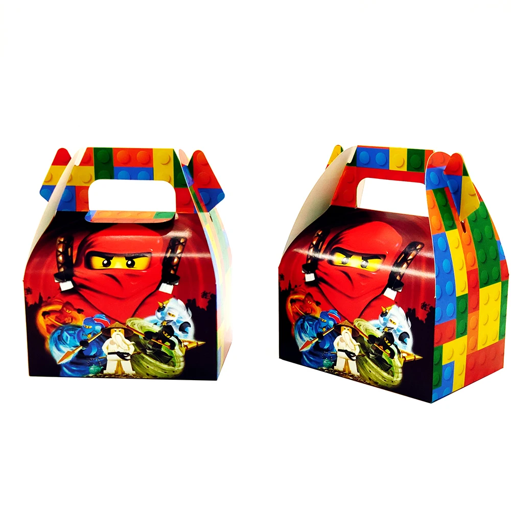 

8pcs/lot Candy Box Cake Sweety Box for Kids Ninja Theme Party Baby Shower Party Decoration Party Favor Supplies