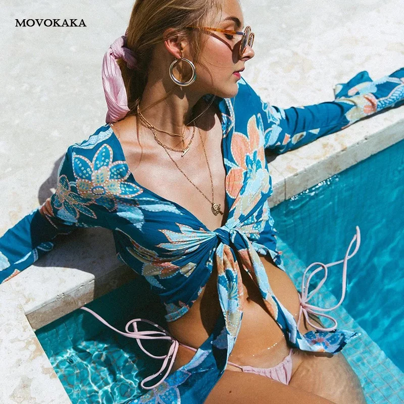 

Sexy Vacation Women Crop Top Long Sleeve Shirt Cardigan Mujer Bell Sleeve Bow blouse Womens Cropped Tops For Women Fashion Tops
